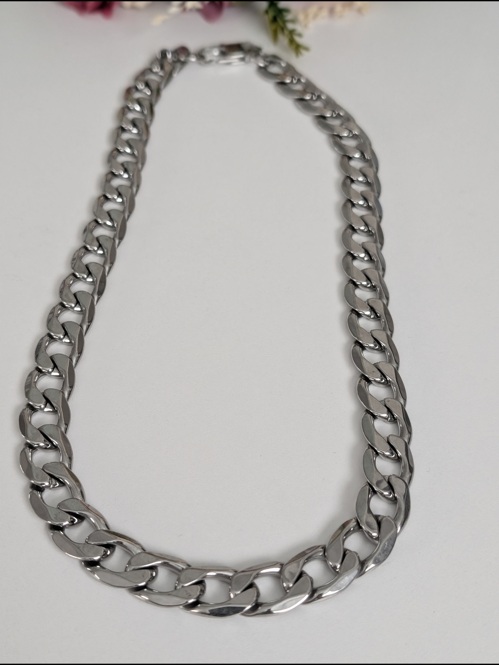 Chunky Stainless Steel Curb Chain Necklace